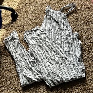 Stripped Hollister tank top Overall alls / cover up. Size M